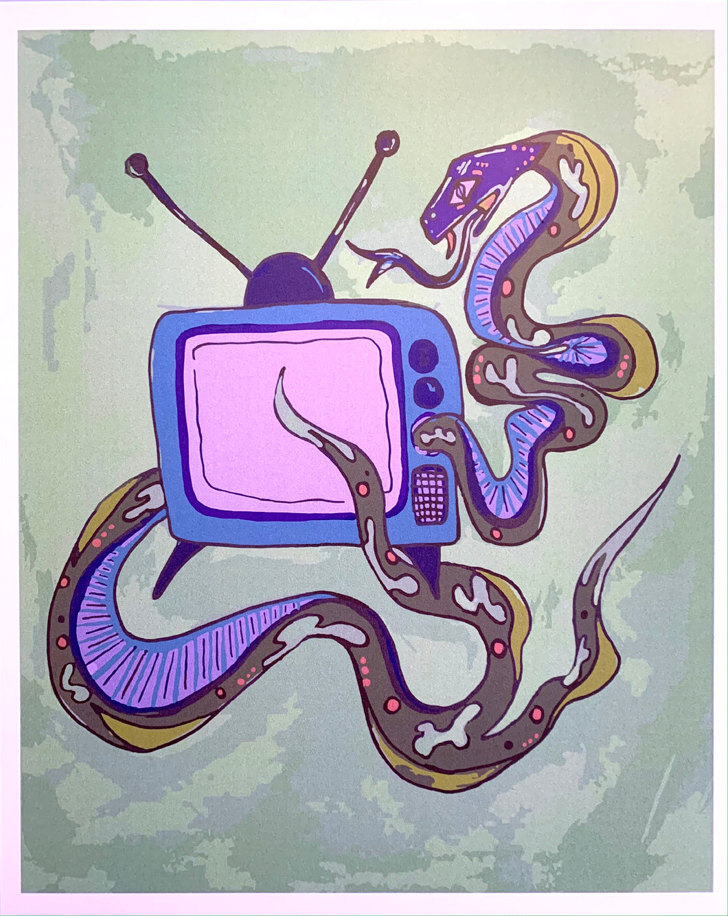 Snakes in the Television - Print