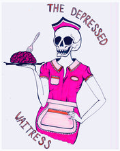 Load image into Gallery viewer, Depressed Waitress Art Print
